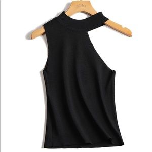 Asymmetrical knit top